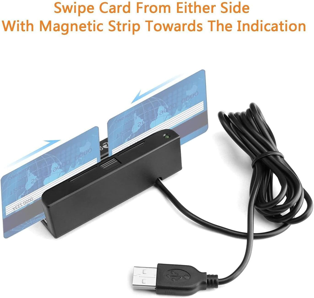 MSR90D Mini USB 3 Tracks Swipe Magnetic Credit Card Smart Card Reader ITOSAYDE