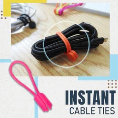 Magnetic Cable Ties 3 PCS Reusable Silicone Cable Organizer – Magnetic Cord Holder for Earphones, USB Cables, Wire Management, Fridge Magnet Clips for Home, Office &amp; School