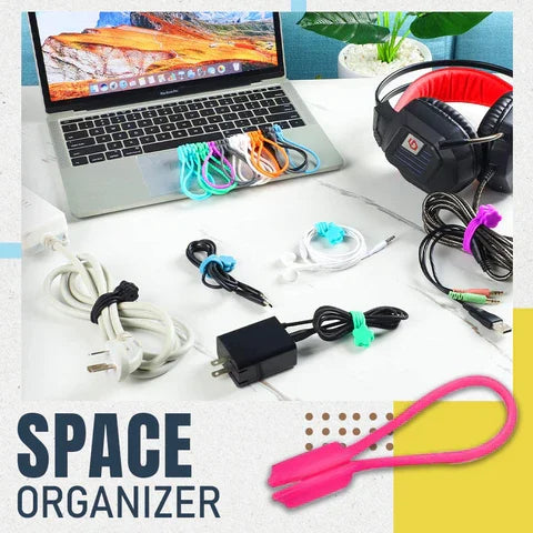 Magnetic Cable Ties 3 PCS Reusable Silicone Cable Organizer – Magnetic Cord Holder for Earphones, USB Cables, Wire Management, Fridge Magnet Clips for Home, Office &amp; School