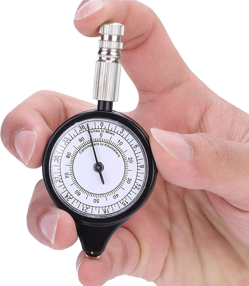 Mini Map Distance Measuring Tool – Metal Wheel Scale Odometer for Outdoor Travel & Navigation