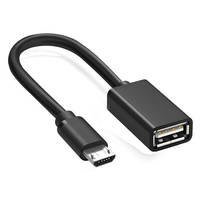 USB adapter with micro USB cable on a white background