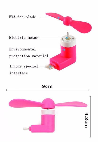 Mini Cooling Fan for iPhone - Lightning Port | Portable Phone Cooler Pakistan