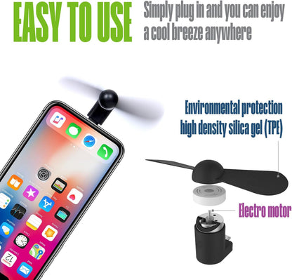 Mini Cooling Fan for iPhone - Lightning Port | Portable Phone Cooler Pakistan