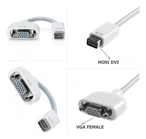 Apple Mini DVI to VGA Adapter M9320G/A – Mini-DVI Male to VGA Female