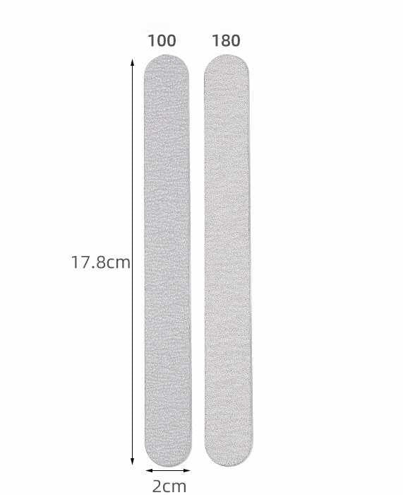 Professional Dual-Grit Nail File 100/180 – 17.8cm Salon-Grade Manicure & Pedicure Nail Buffer