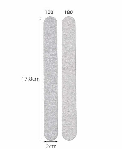 Professional Dual-Grit Nail File 100/180 – 17.8cm Salon-Grade Manicure & Pedicure Nail Buffer