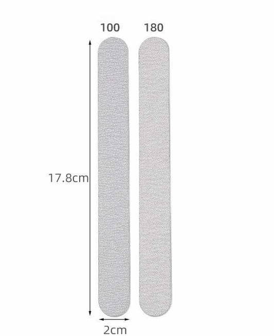 Professional Dual-Grit Nail File 100/180 – 17.8cm Salon-Grade Manicure & Pedicure Nail Buffer