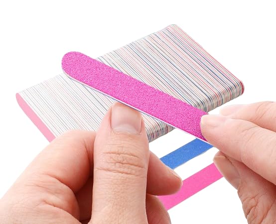 Nail filer Pakistan – pink buffer side view for manicure and pedicure