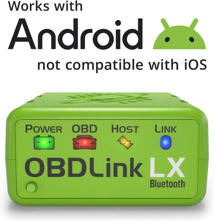 OBDLink LX Bluetooth OBD2 Scanner (Model LX101) – Professional Diagnostic Tool for Android & Windows | Fast, Secure & Battery-Safe