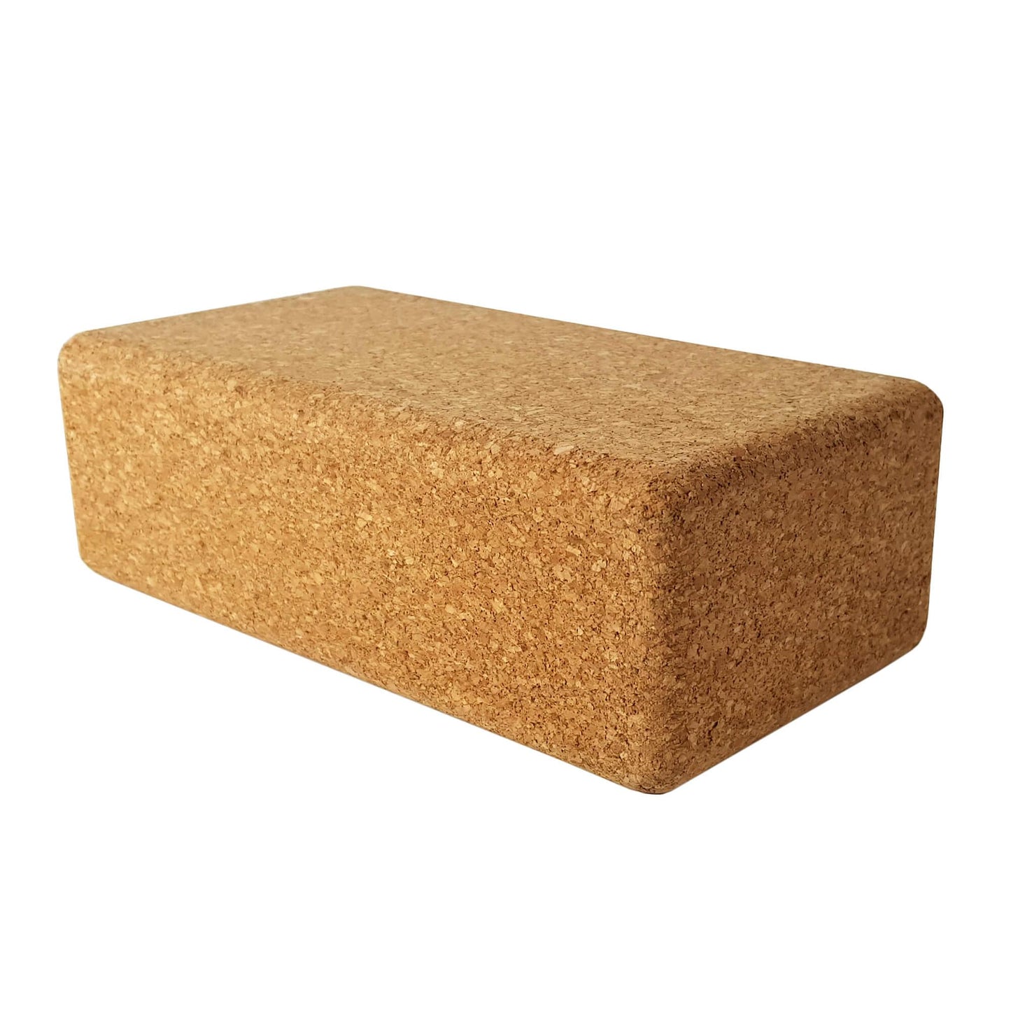 Cork Wood Yoga Block – Natural Non-Slip Support Brick for Balance, Flexibility & Strength (8.8 x 5.9 x 2.9inch)