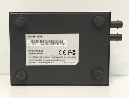 PLANET FT-801 10/100Base-TX to 100Base-FX Fiber Media Converter – ST Multimode, 2KM
