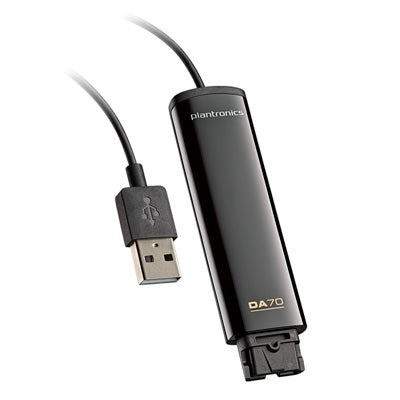 Poly Plantronics DA70 USB-to-QD Adapter Cable for HW Series Headsets to PC Best For: Call centers, customer support, online meetings, office communication, remote workers.