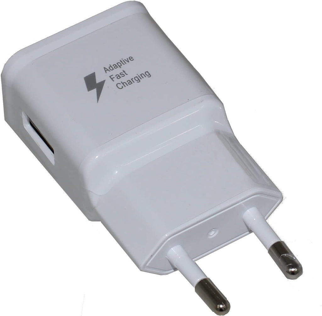 🌍 Samsung Fast Original 15W Charger – Global Edition Compatible with Samsung Galaxy A13, A14, A15, A03s, A04, A05, A33, A34, A35, A53, A54 & A55  2A | 2000 mAh | 9V/15W Adaptive Fast Charging | Travel Power Adapter (White)