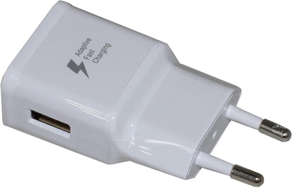 🌍 Samsung Fast Original 15W Charger – Global Edition Compatible with Samsung Galaxy A13, A14, A15, A03s, A04, A05, A33, A34, A35, A53, A54 & A55  2A | 2000 mAh | 9V/15W Adaptive Fast Charging | Travel Power Adapter (White)