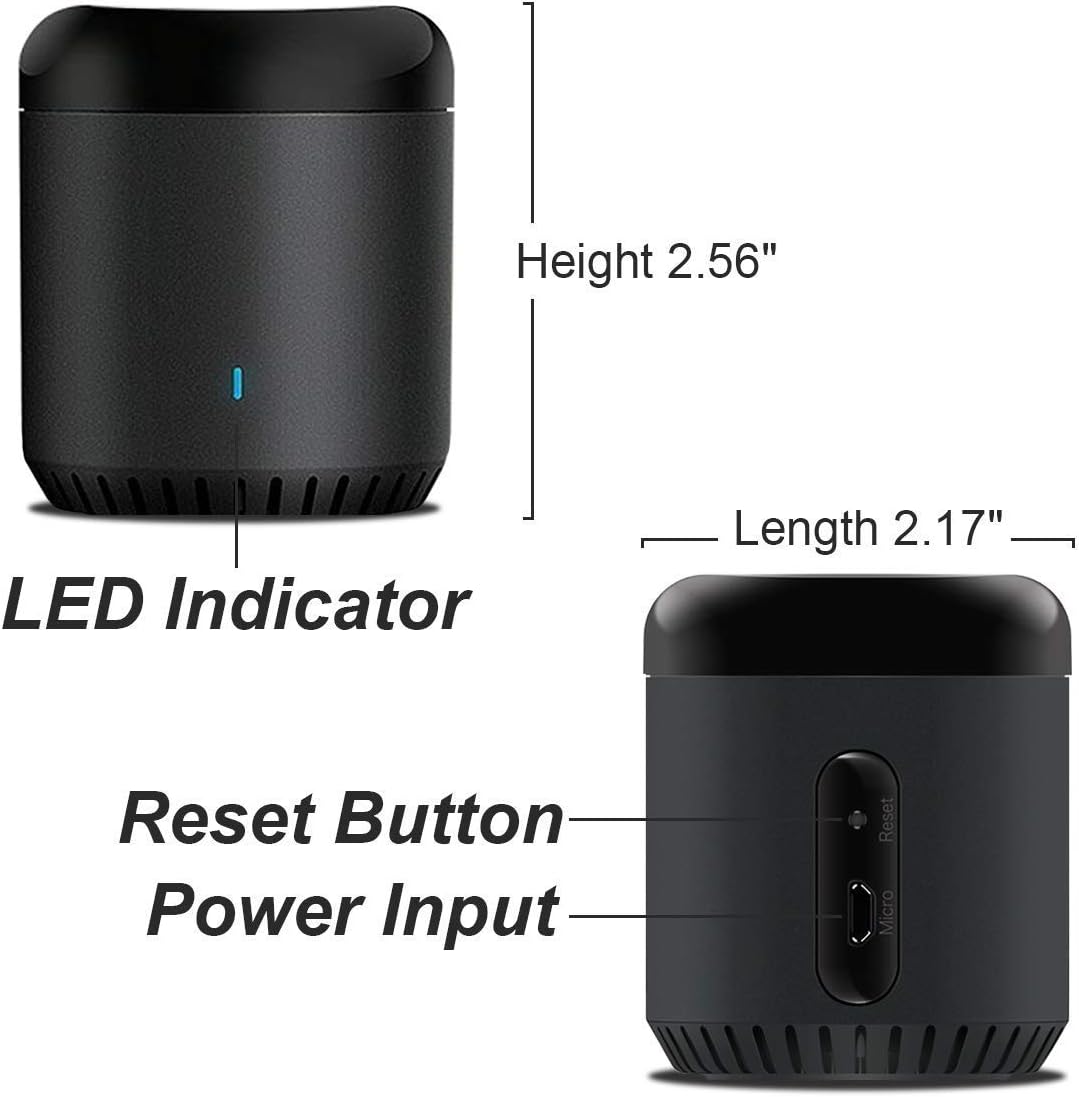 BroadLink RM Mini3 Smart Wi-Fi IR Universal Remote Control Hub – Black