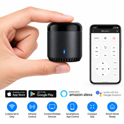 BroadLink RM Mini3 Smart Wi-Fi IR Universal Remote Control Hub – Black