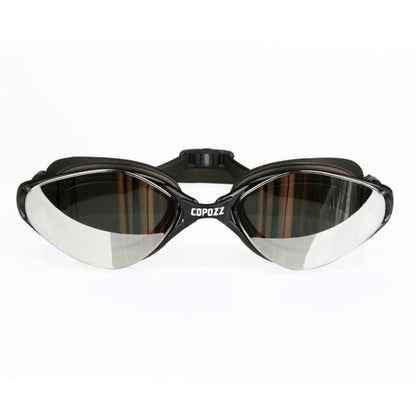 COPOZZ Premium Swim Goggles – Waterproof, Anti-Fog, UV Protection, Shockproof Plated Lenses & Crystal-Clear Underwater Vision