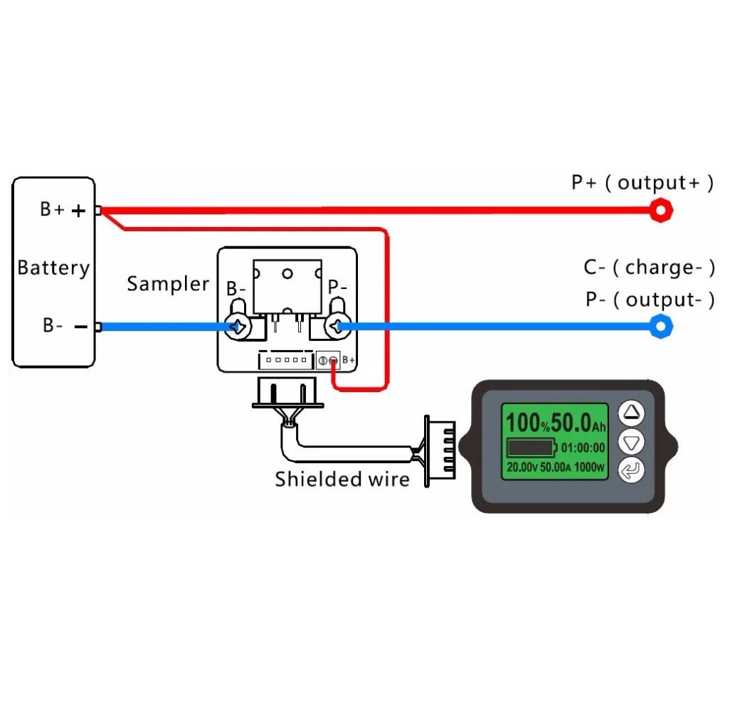TK15 8–120V 50A Battery Capacity Tester – LCD Coulomb Meter
