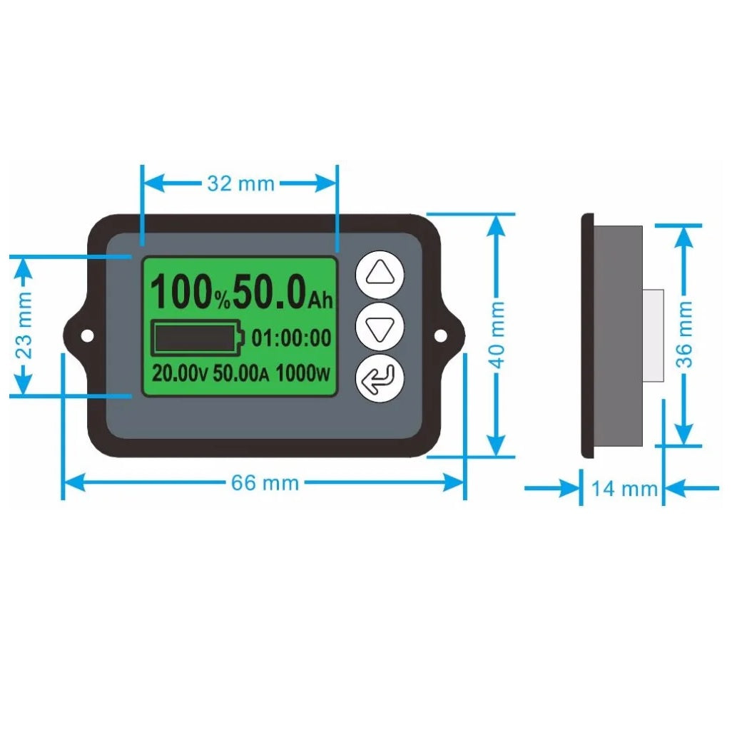 TK15 8–120V 50A Battery Capacity Tester – LCD Coulomb Meter