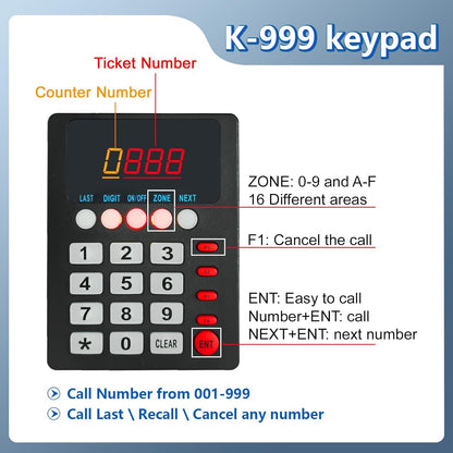📢 Wireless Token / Number Calling Display System Calling System  Take-A-Number / Waiting Number Pager / Customer Call Service For Restaurant, Hospital, Bank, Clinic, Pharmacy, Government Office, Service Centers