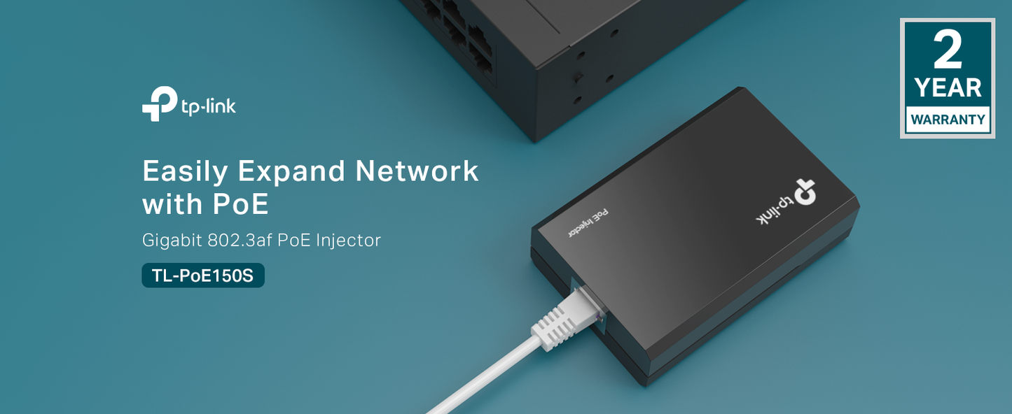 TP-Link TL-POE150S Gigabit PoE Injector | 802.3af | 15.4W | Pakistan