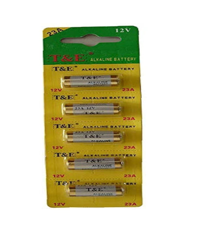 New T&E Universal Alkaline Battery A23 23A 12V / 9V / 1.5V Multi Compatible Cells 23AE MS21 MN21 V23GA VR22 Remote Control Long Lasting Power Battery
