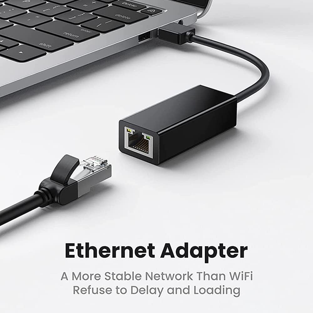 USB-C to Gigabit Ethernet Adapter – Type-C to RJ45 LAN Network Converter | 10/100/1000 Mbps | Plug & Play for MacBook, Laptop & PC