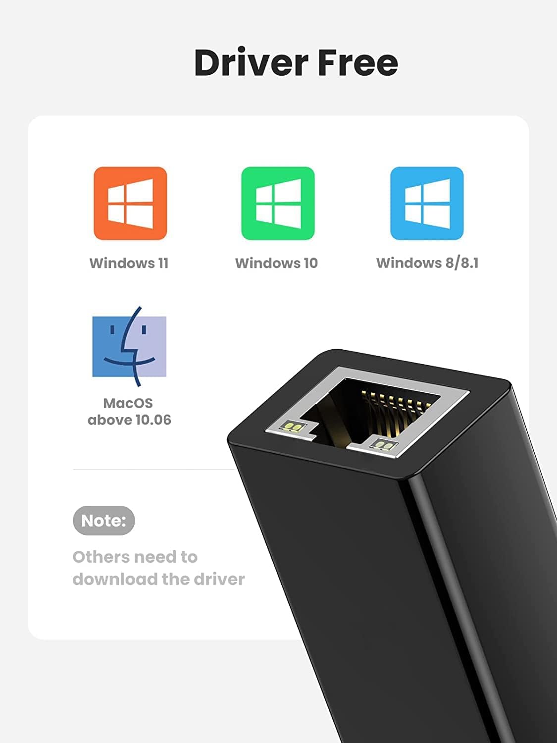 USB-C to Gigabit Ethernet Adapter – Type-C to RJ45 LAN Network Converter | 10/100/1000 Mbps | Plug & Play for MacBook, Laptop & PC