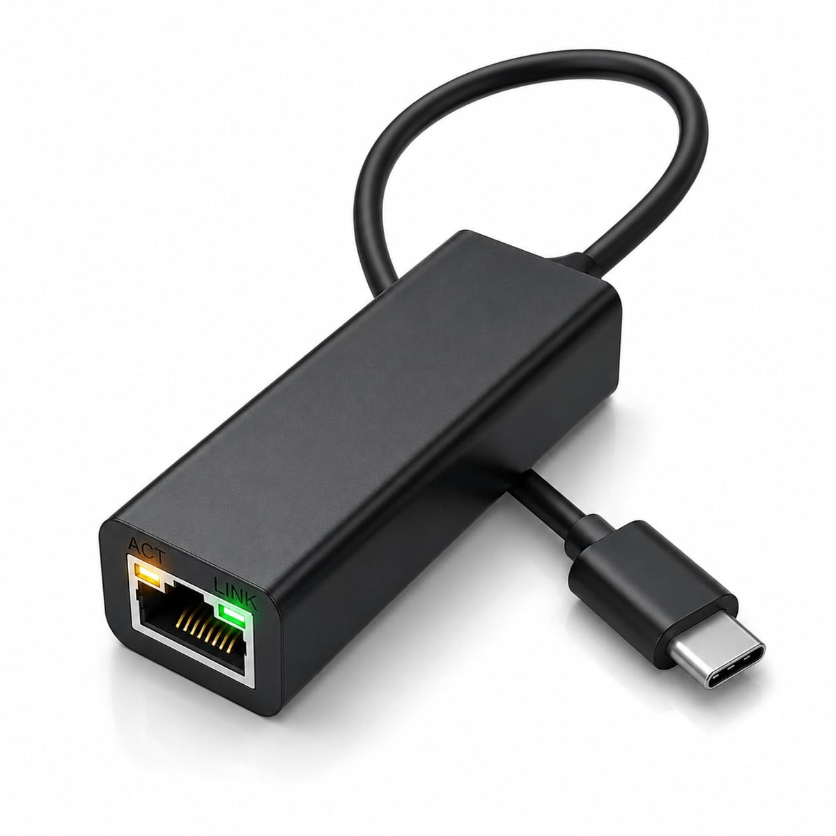 USB-C to Gigabit Ethernet Adapter – Type-C to RJ45 LAN Network Converter | 10/100/1000 Mbps | Plug & Play for MacBook, Laptop & PC