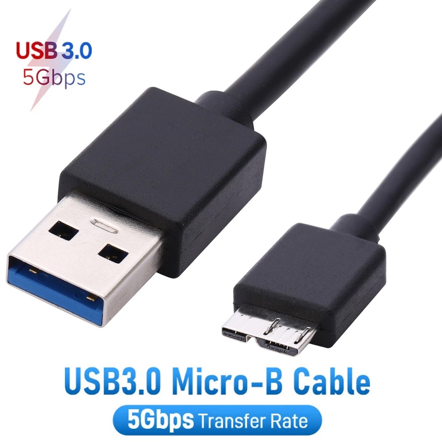 🔌 Micro B Cable – USB 3.0 A Male to Micro USB 3.0 (4.8Gbps)