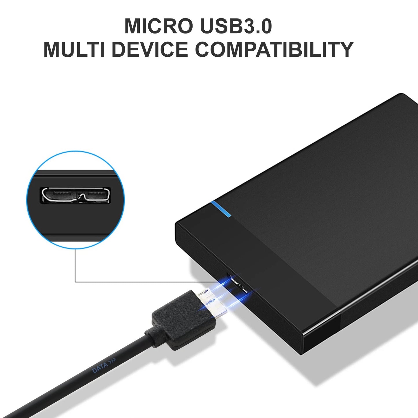 🔌 Micro B Cable – USB 3.0 A Male to Micro USB 3.0 (4.8Gbps)