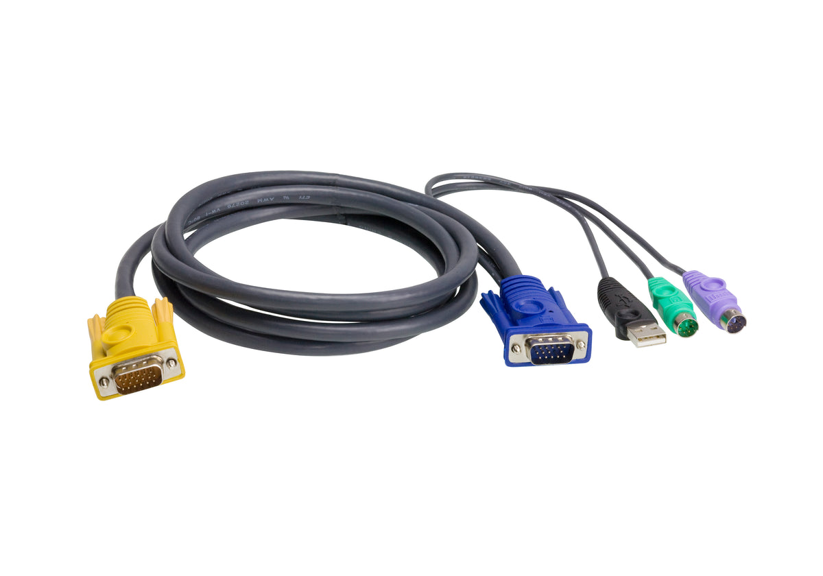 USB/PS2 Combo KVM Cable 6ft – HD18 to VGA, USB & PS/2