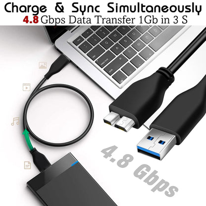🔌 Micro B Cable – USB 3.0 A Male to Micro USB 3.0 (4.8Gbps)