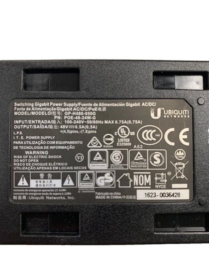 🔌 Ubiquiti 48V 0.5A Gigabit PoE Adapter 24W – POE-48-24W-G GP-H480-050G Original Ubiquiti Original | 48V Passive PoE | Gigabit Ethernet Power Injector