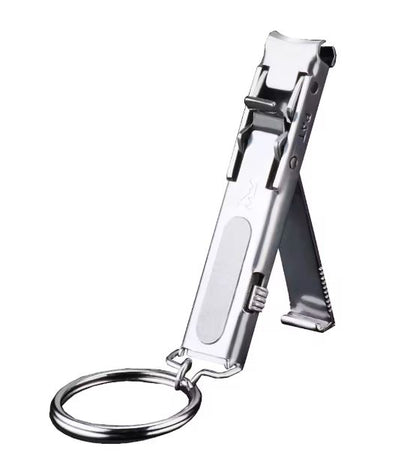 1PC Ultra-Thin Nail Clippers Collapsible Portable Travel Fingernail Keychain Nail Scissors Cutter Stainless Steel Manicure Tool