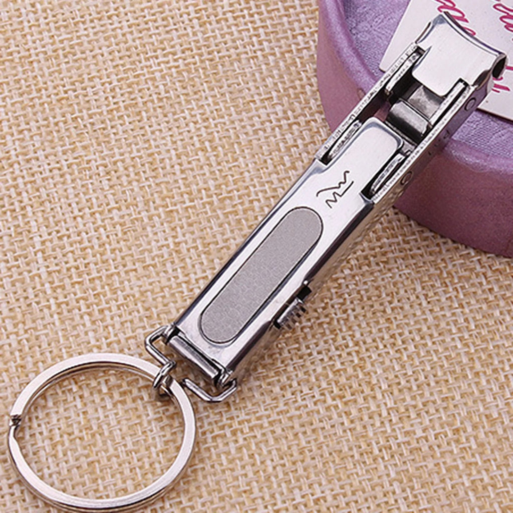 1PC Ultra-Thin Nail Clippers Collapsible Portable Travel Fingernail Keychain Nail Scissors Cutter Stainless Steel Manicure Tool