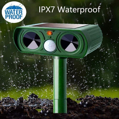 🐾 Ultrasonic Pest Repeller – Solar Powered Animal & Rodent Scarer