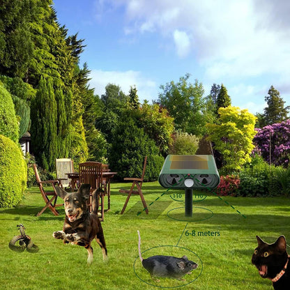 🐾 Ultrasonic Pest Repeller – Solar Powered Animal & Rodent Scarer