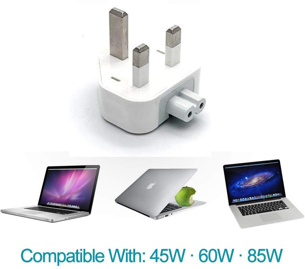 Mac AC Power Charger Adapter UK Wall Plug Duckhead | United Kingdom 3-Pin Travel Charger Converter Compatible with MacBook Air, MacBook Pro, iPhone & iPad