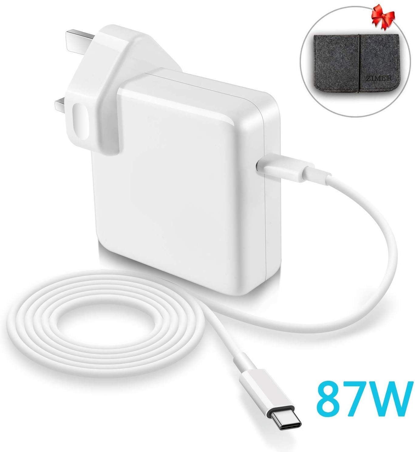 Mac AC Power Charger Adapter UK Wall Plug Duckhead | United Kingdom 3-Pin Travel Charger Converter Compatible with MacBook Air, MacBook Pro, iPhone & iPad