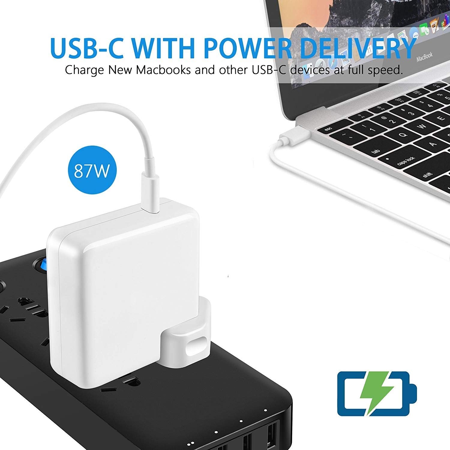 Mac AC Power Charger Adapter UK Wall Plug Duckhead | United Kingdom 3-Pin Travel Charger Converter Compatible with MacBook Air, MacBook Pro, iPhone & iPad