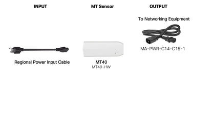 Meraki MT40 Smart power controller Monitor and alert on power usage and remotely control power for connected devices.