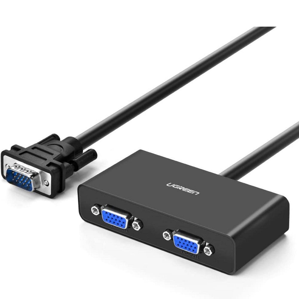 VGA Video Splitter Cable 1 Male to 2 Female 1080P Full HD Display Duplicator for PC, Monitor & Projector (1 Meter)