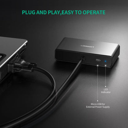 VGA Video Splitter Cable 1 Male to 2 Female 1080P Full HD Display Duplicator for PC, Monitor & Projector (1 Meter)