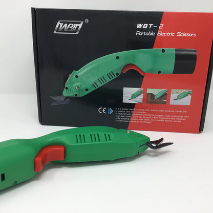 WBT-2 cordless electric scissors cutting UHMWPE UD fabric, aramid, and carbon fiber materials