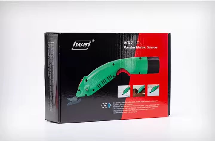 WBT-2 cordless electric scissors cutting UHMWPE UD fabric, aramid, and carbon fiber materials