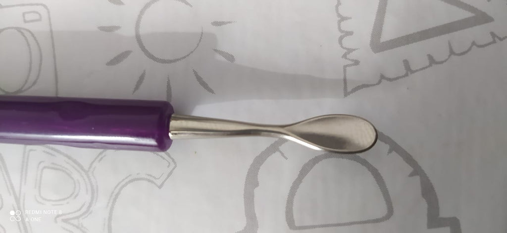 Stainless Steel Ingrown Finger & Toenail Cleaning and Cutting Tool – Dual-Ended Cuticle Pusher, Spoon Knife Gauge Nail Cleaner, Dead Skin Remover for Gel Polish, Manicure & Pedicure (Professional & Personal Use)