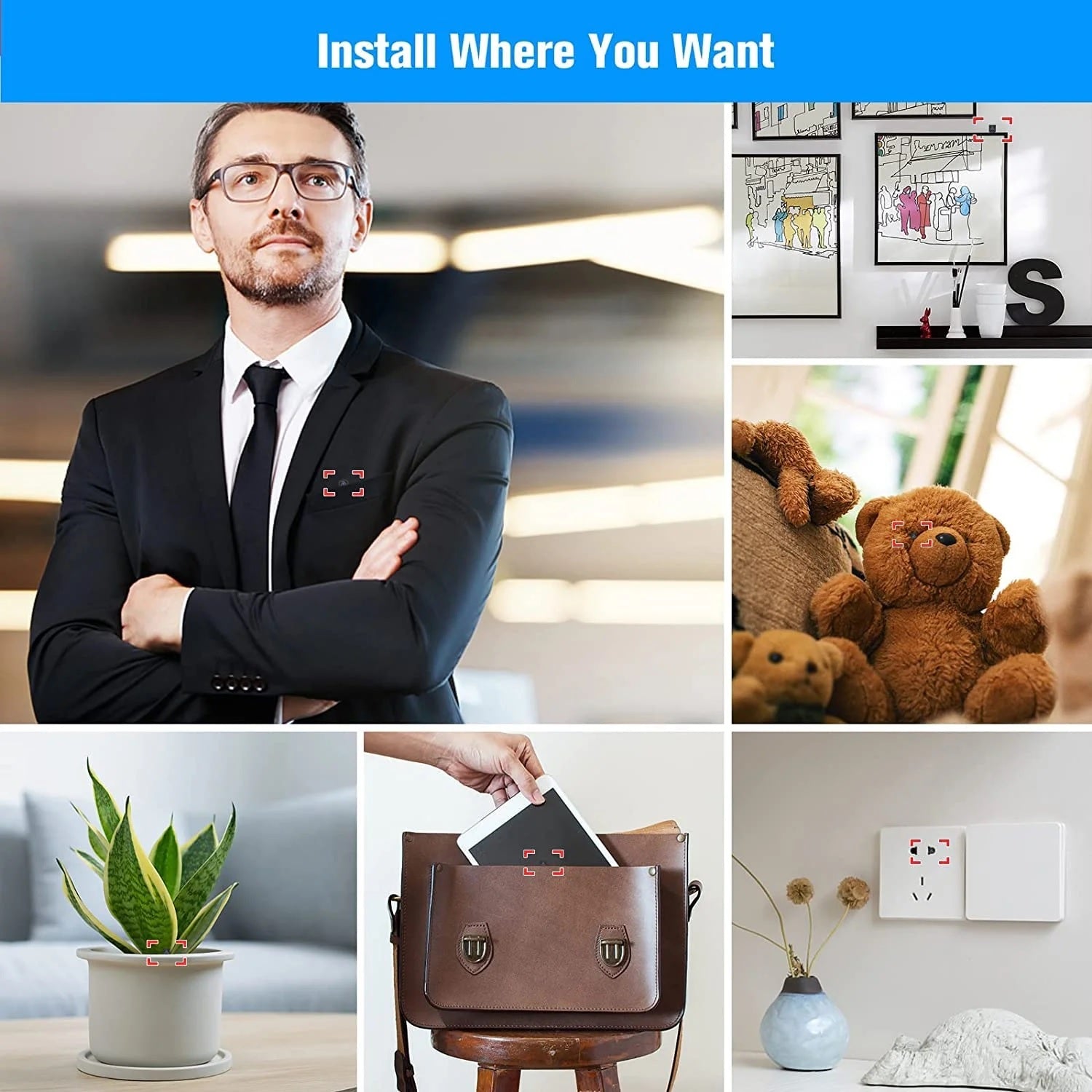 HD WiFi Mini Camera DIY Module 1080P Security Camera with Motion Detection & Remote Viewing