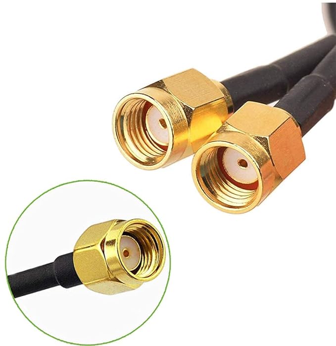 Wifi Signal Booster Antenna with RP-SMA Male Connector ,Magnetic Base 10ft Extension Cable for Wireless WIFI Range Extender
