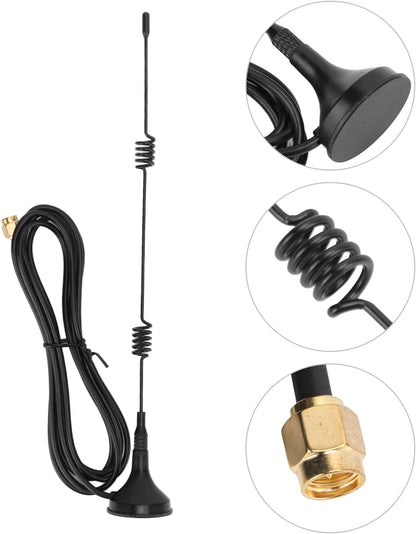 Wifi Signal Booster Antenna with RP-SMA Male Connector ,Magnetic Base 10ft Extension Cable for Wireless WIFI Range Extender